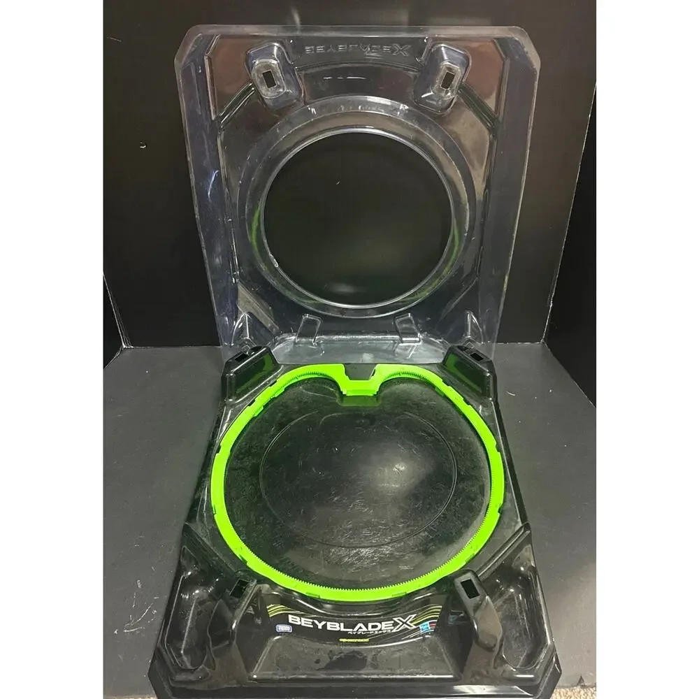 Beyblade X Stadium Arena Black Green Beystadium Hasbro Takara Tomy 2 Clips